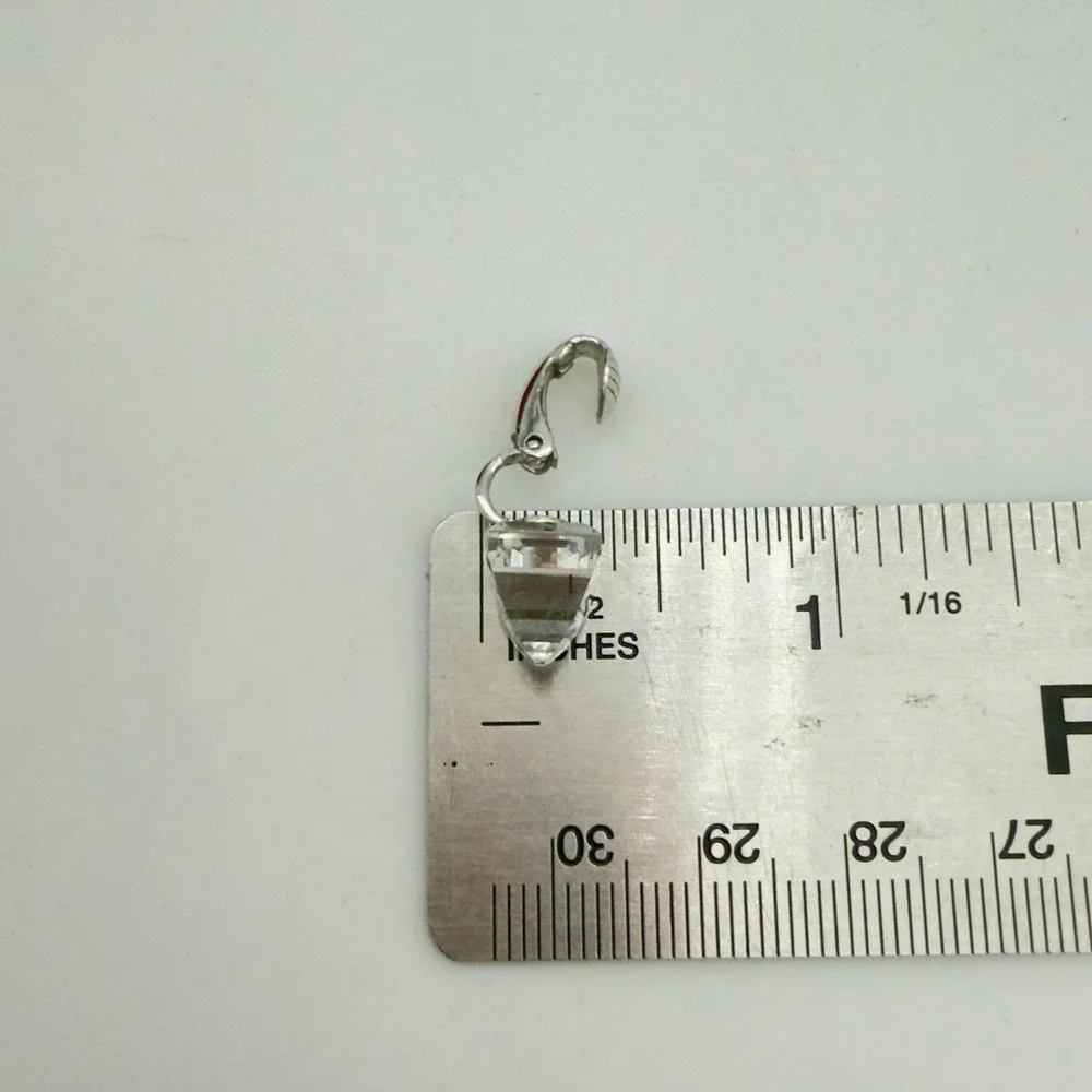 SWAROVSKI (SAL) VTG Crystal Earrings Pyramid Shaped Clear Crystal Stud Modernist